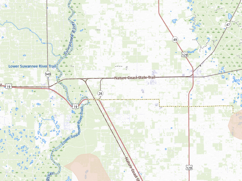 Radar-estimated hail-size map of the storm over Trenton, FL on May 17, 2026