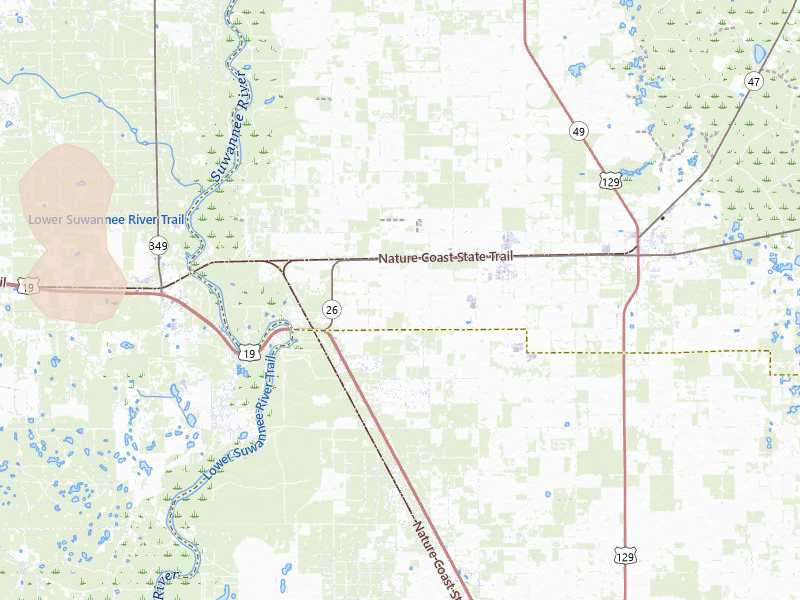 Radar-estimated hail-size map of the storm over Trenton, FL on Jul 29, 2026