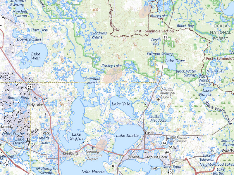 Radar-estimated hail-size map of the storm over Umatilla, FL on Jun 18, 2026