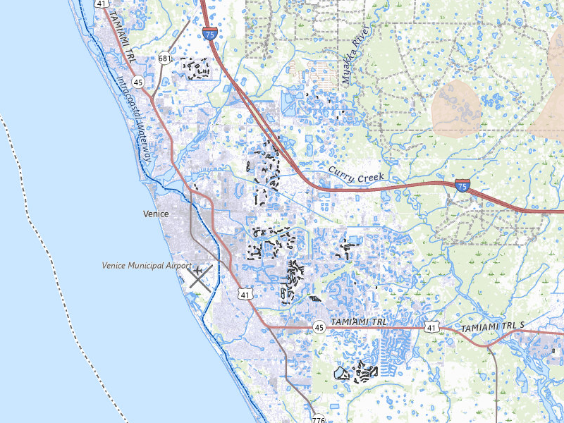Radar-estimated hail-size map of the storm over Venice, FL on May 2, 2026