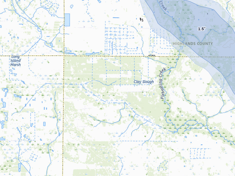 NEXRAD radar-signature map of the hail storm over Venus, FL on Aug 20, 2026