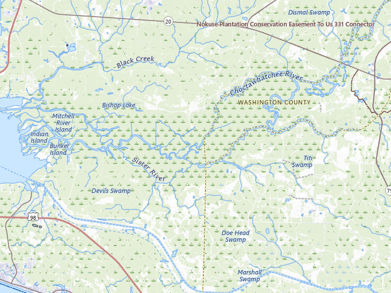 Radar-estimated hail-size map of the storm over Vernon, FL on Jul 18, 2026