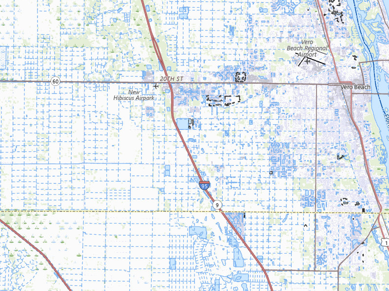 Radar-estimated hail-size map of the storm over Vero Beach, FL on May 10, 2026