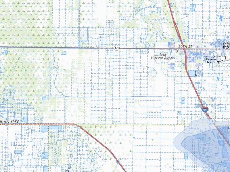 NEXRAD radar-signature map of the hail storm over Vero Beach, FL on May 11, 2026