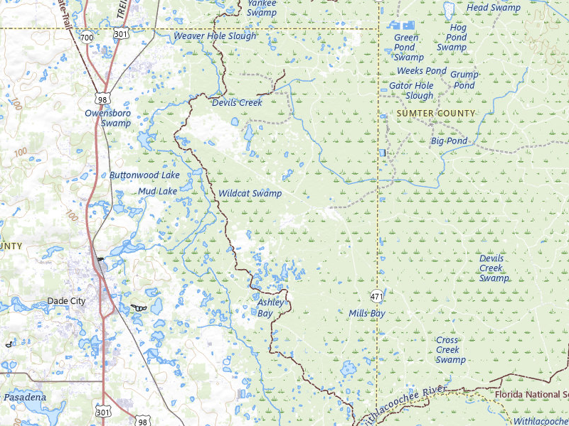 Radar-estimated hail-size map of the storm over Webster, FL on Jul 6, 2026