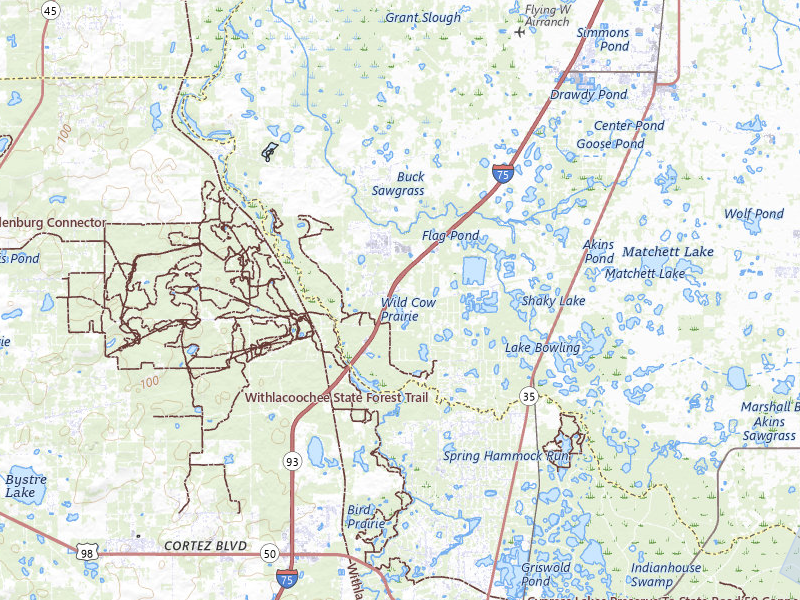 NEXRAD radar-signature map of the hail storm over Webster, FL on Jul 6, 2026
