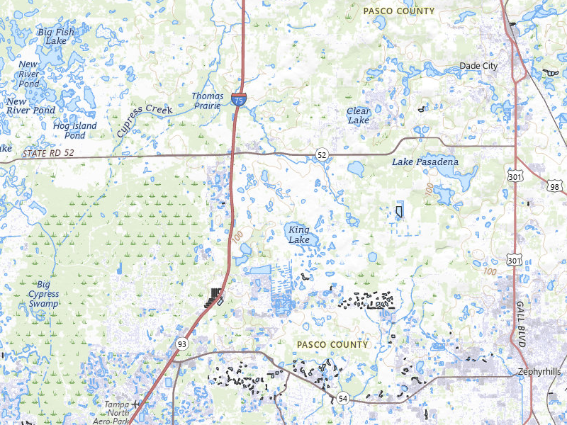 NEXRAD radar-signature map of the hail storm over Wesley Chapel, FL on Jun 27, 2026