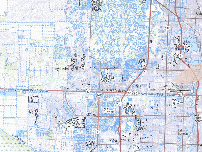 Radar-estimated hail-size map of the storm over West Palm Beach, FL