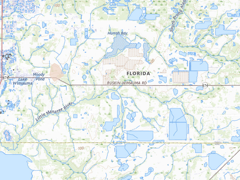 Radar-estimated hail-size map of the storm over Wimauma, FL on May 23, 2026