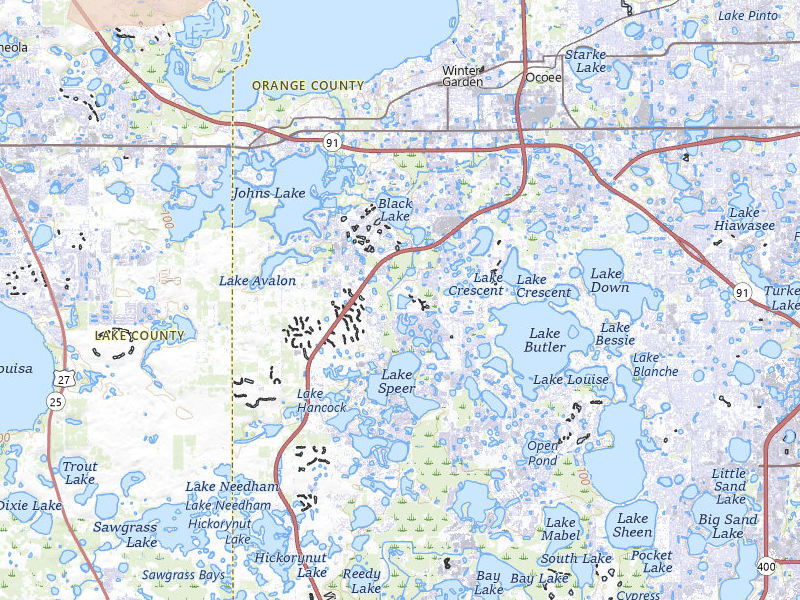 Radar-estimated hail-size map of the storm over Winter Garden, FL on Mar 15, 2026