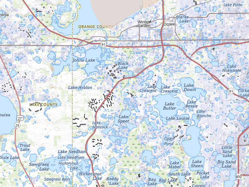 Radar-estimated hail-size map of the storm over Winter Garden, FL on Jul 17, 2026