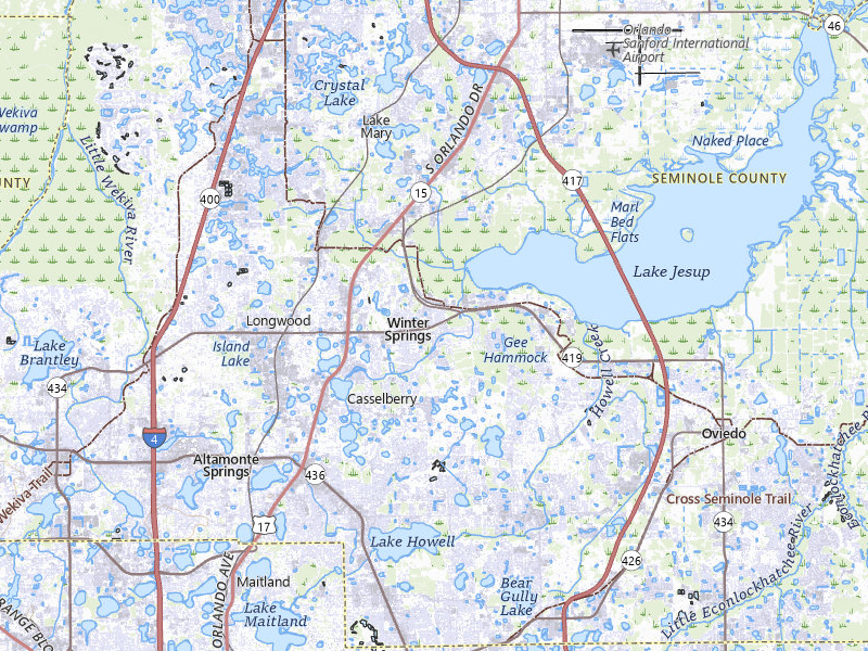 Radar-estimated hail-size map of the storm over Winter Springs, FL on Jun 28, 2026