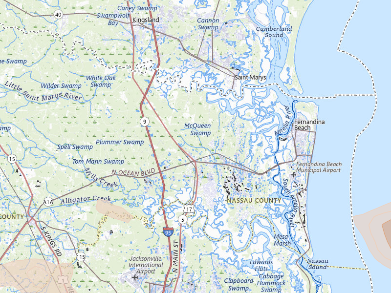 Radar-estimated hail-size map of the storm over Yulee, FL on Jul 29, 2026