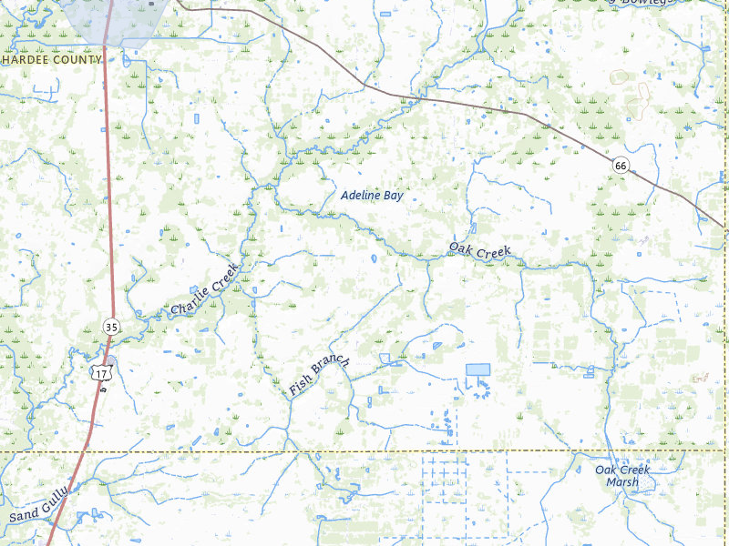 NEXRAD radar-signature map of the hail over Zolfo Springs, FL