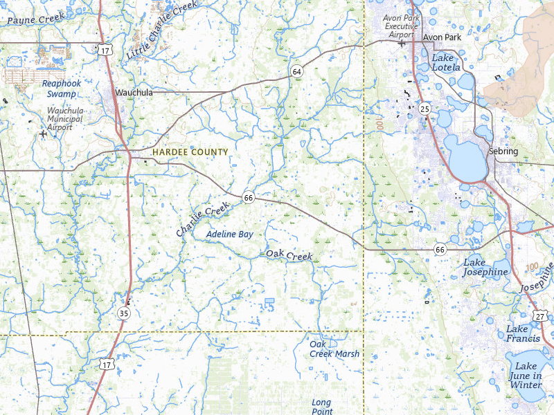 Radar-estimated hail-size map of the storm over Zolfo Springs, FL on Mar 25, 2026