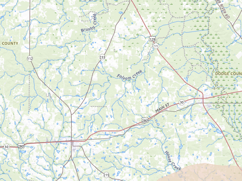 Radar-estimated hail-size map of the storm over Abbeville, GA on Jul 9, 2026