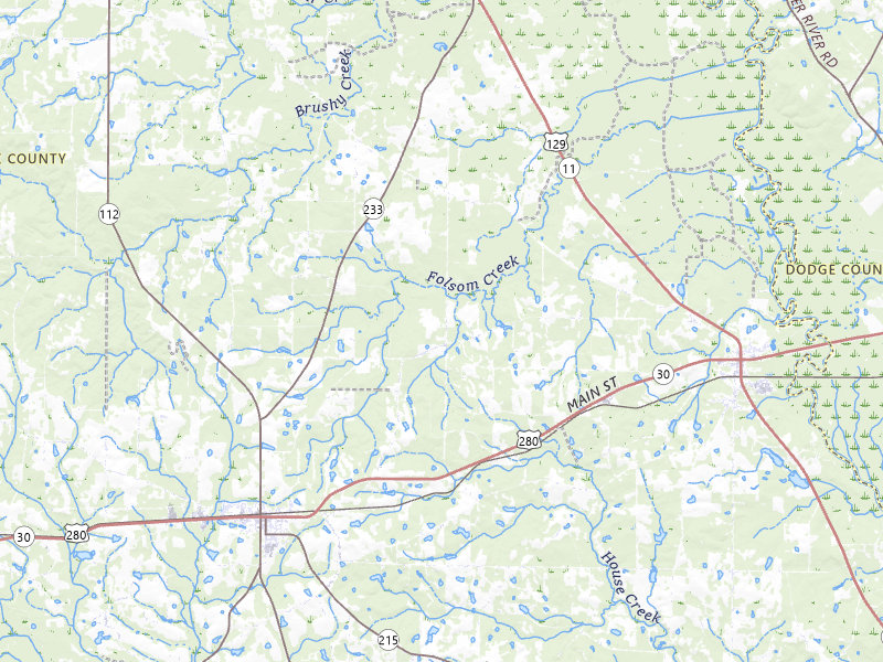Radar-estimated hail-size map of the storm over Abbeville, GA on Jul 27, 2026