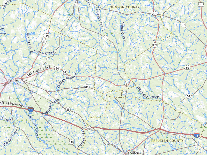 Radar-estimated hail-size map of the storm over Adrian, GA on Jul 5, 2026