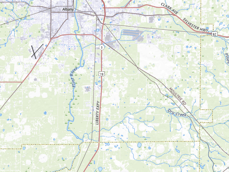 NEXRAD radar-signature map of the hail storm over Albany, GA on Aug 12, 2026