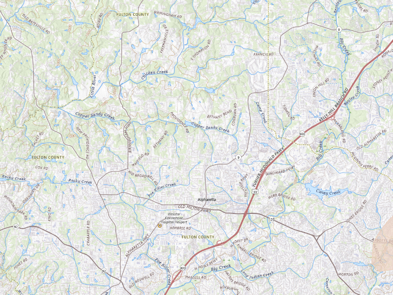 Radar-estimated hail-size map of the storm over Alpharetta, GA on Sep 5, 2026