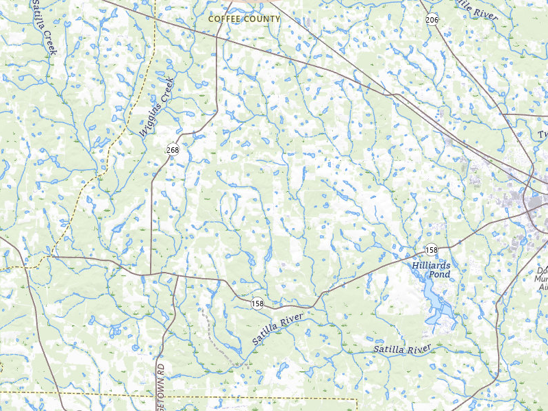 Radar-estimated hail-size map of the storm over Ambrose, GA on Jul 17, 2026