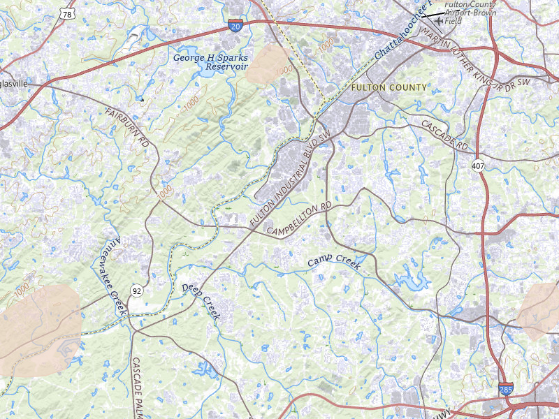 Radar-estimated hail-size map of the storm over Atlanta, GA on Jul 3, 2026