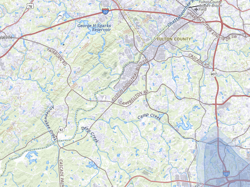 NEXRAD radar-signature map of the hail storm over Atlanta, GA on Jul 28, 2026