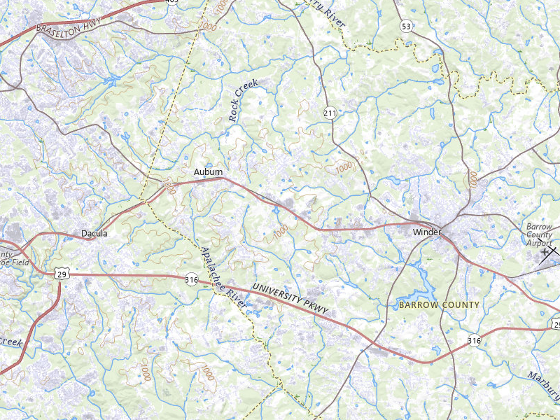 NEXRAD radar-signature map of the hail storm over Auburn, GA on Jul 10, 2026