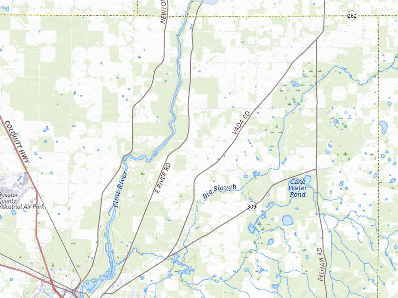 NEXRAD radar-signature map of the hail storm over Bainbridge, GA on Jul 30, 2026