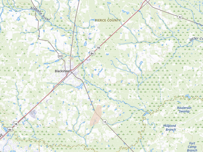 Radar-estimated hail-size map of the storm over Blackshear, GA on May 23, 2026