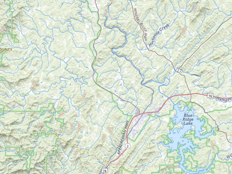 NEXRAD radar-signature map of the hail storm over Blue Ridge, GA on Aug 1, 2026