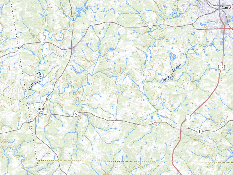 Radar-estimated hail-size map of the storm over Bowdon, GA on Jul 2, 2026