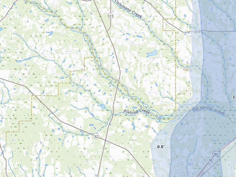 NEXRAD radar-signature map of the hail storm over Bristol, GA on May 17, 2026