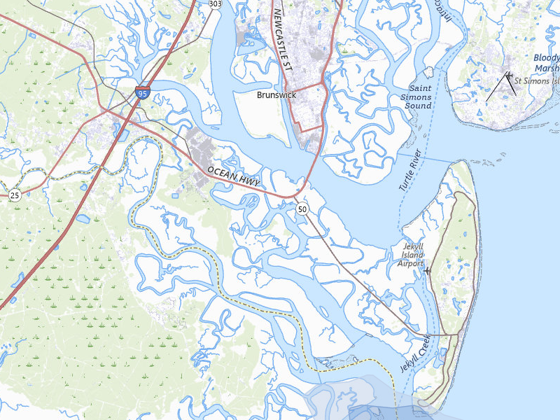 NEXRAD radar-signature map of the hail storm over Brunswick, GA on Jul 12, 2026