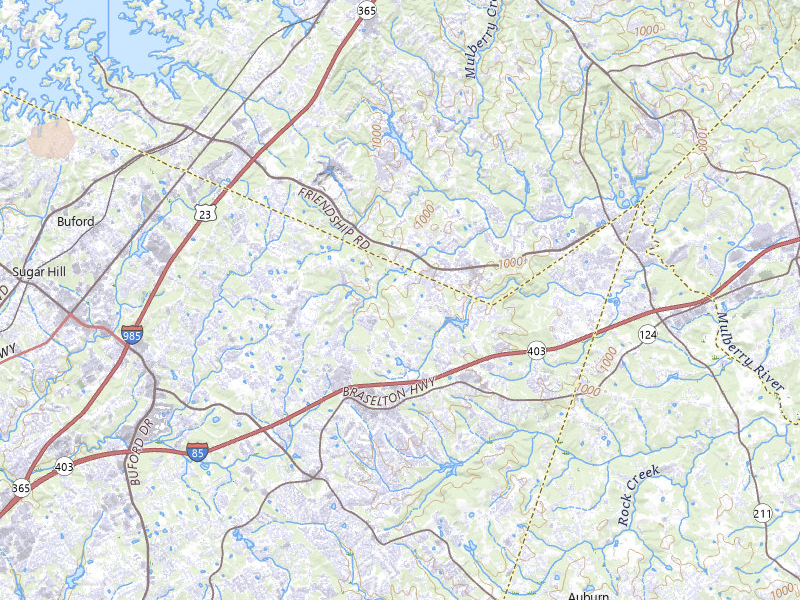 Radar-estimated hail-size map of the storm over Buford, GA on Jul 4, 2026