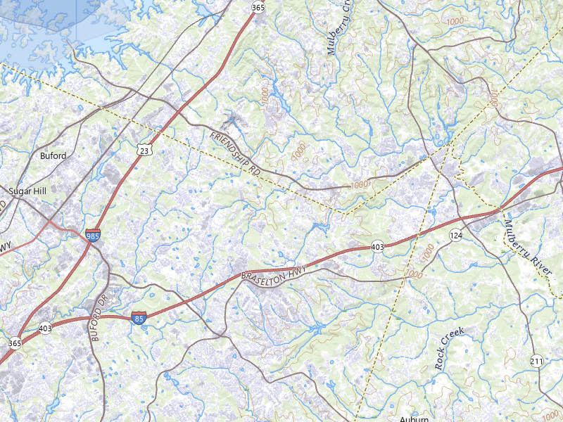 NEXRAD radar-signature map of the hail storm over Buford, GA on Jul 5, 2026