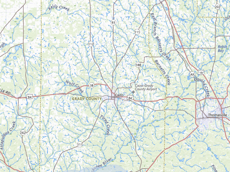 NEXRAD radar-signature map of the hail storm over Cairo, GA on Jul 8, 2026