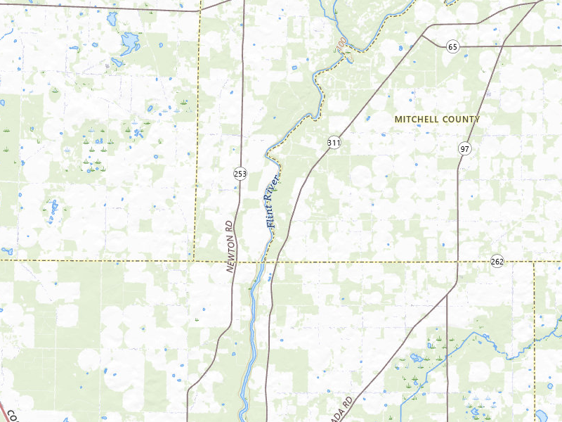 Radar-estimated hail-size map of the storm over Camilla, GA on Jul 30, 2026