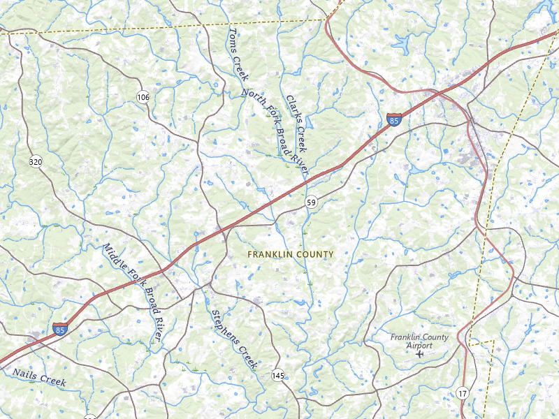 Radar-estimated hail-size map of the storm over Carnesville, GA on Jul 2, 2026