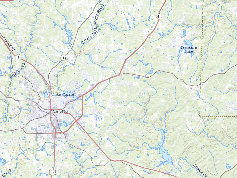 Radar-estimated hail-size map of the storm over Carrollton, GA on Jul 2, 2026
