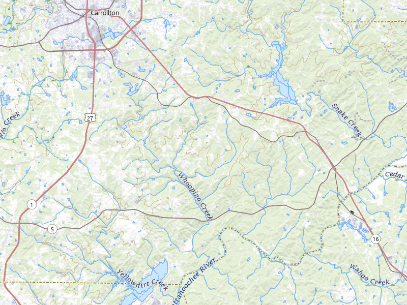 Radar-estimated hail-size map of the storm over Carrollton, GA on Jul 3, 2026
