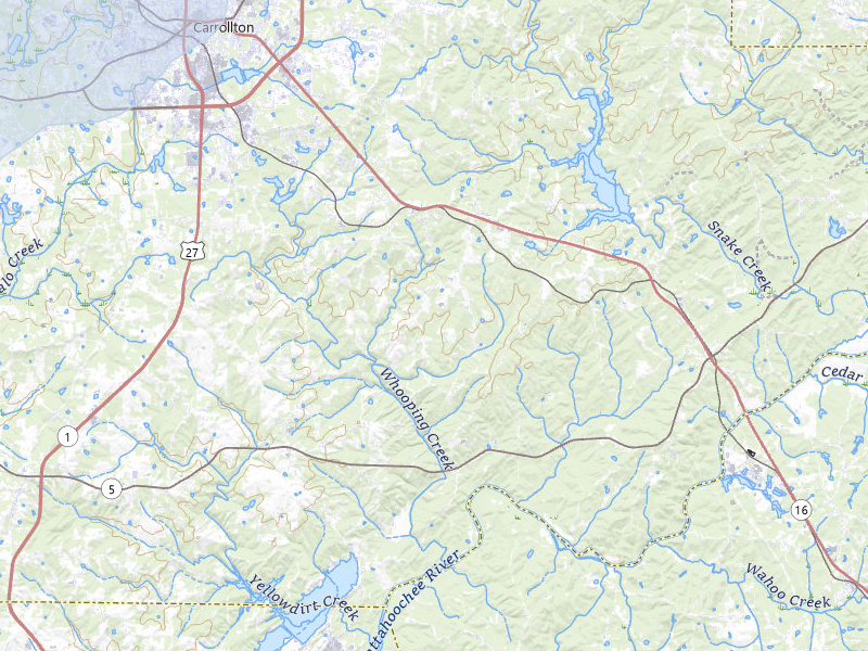 NEXRAD radar-signature map of the hail storm over Carrollton, GA on Jul 3, 2026