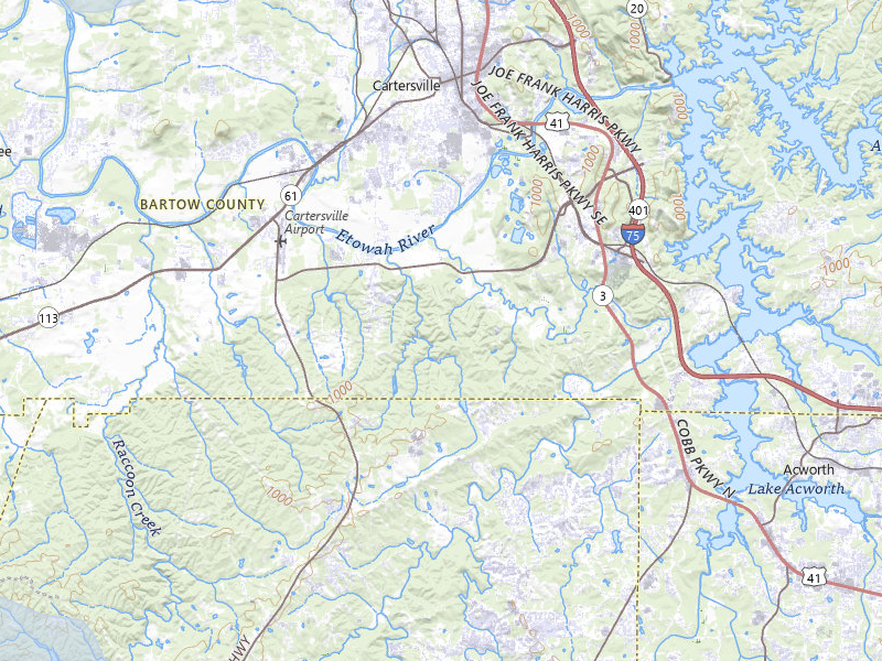 NEXRAD radar-signature map of the hail storm over Cartersville, GA on Jul 9, 2026