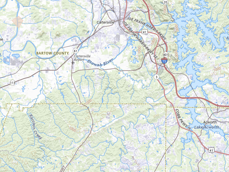 Radar-estimated hail-size map of the storm over Cartersville, GA on Jul 11, 2026