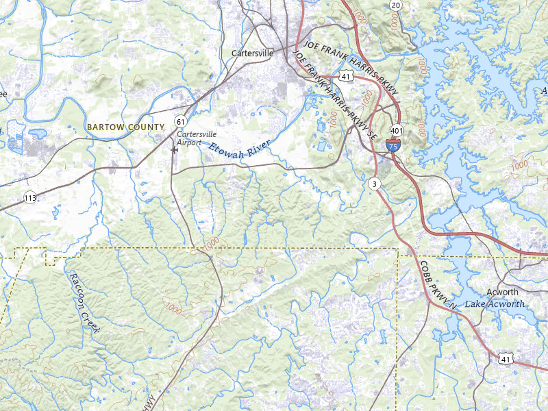 NEXRAD radar-signature map of the hail storm over Cartersville, GA on Jul 11, 2026