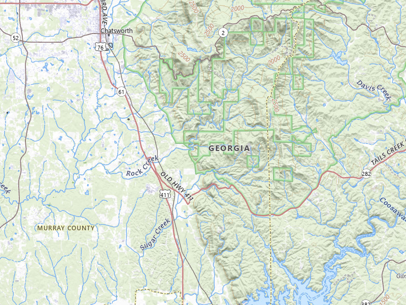Radar-estimated hail-size map of the storm over Chatsworth, GA on May 6, 2026