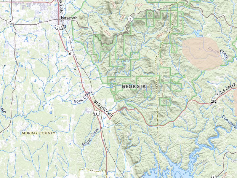 Radar-estimated hail-size map of the storm over Chatsworth, GA on Jul 1, 2026