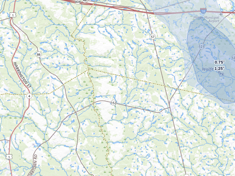 NEXRAD radar-signature map of the hail storm over Cobbtown, GA on Aug 16, 2026