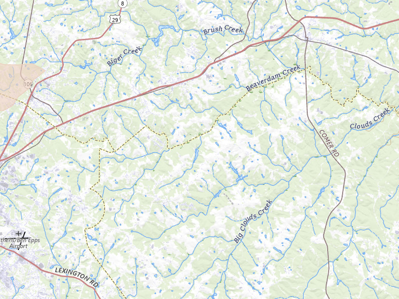 Radar-estimated hail-size map of the storm over Colbert, GA on Jul 10, 2026