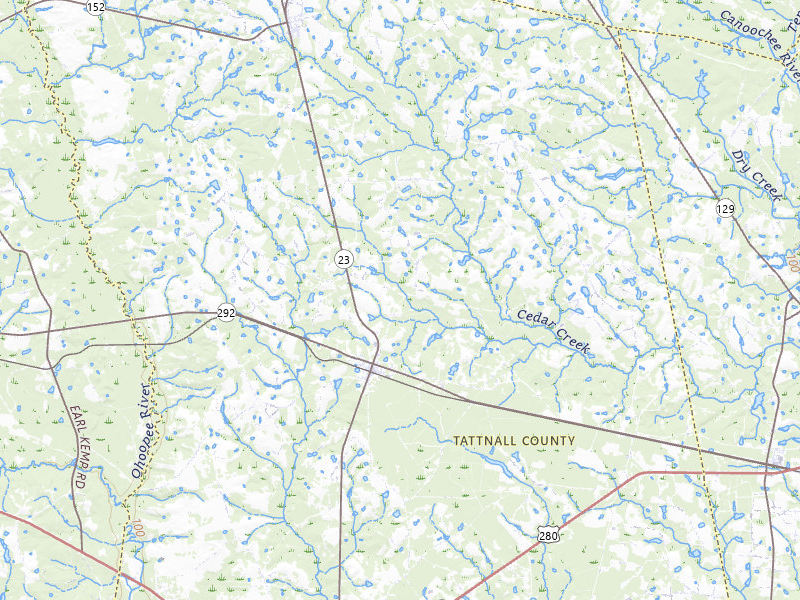 Radar-estimated hail-size map of the storm over Collins, GA on Jul 5, 2026
